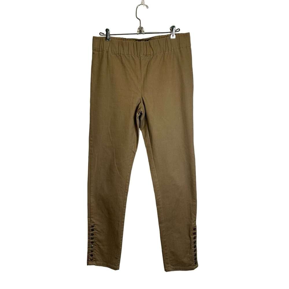 Soft Surroundings Metro Ankle Pull On Pants Women's Small Brown Elastic Waist‎